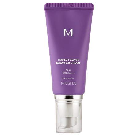 Missha - M Perfect Cover Serum BB Cream SPF50+/PA++++ - Kryjący Krem BB Serum - No.27 Honey Beige - 50ml