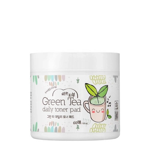 Esfolio - Pure Skin Green Tea Daily Toner Pad - Płatki Tonizujące z Zieloną Herbatą - 130ml/60szt