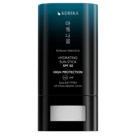 KORIKA - Korean Heritage Silk & 8 Types of Hyaluronic Acid Hydrating Sun Stick SPF 50 - Nawilżający Filtr do Twarzy w Sztyfcie - 20g