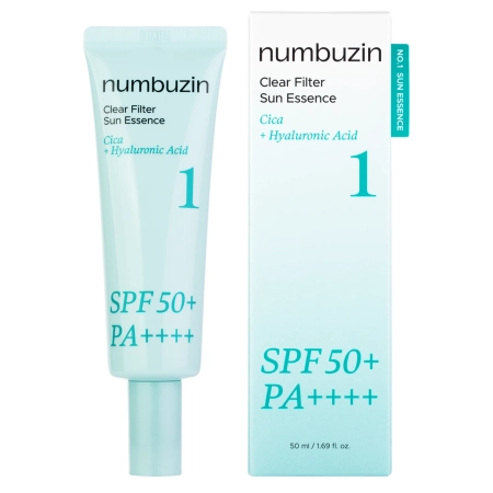 Numbuzin - No.1 Clear Filter Sun Essence SPF50+ PA++++ - Rozświetlająca Esencja z Filtrem - 50ml