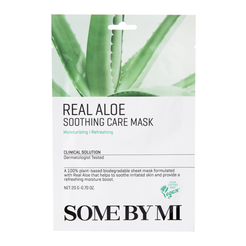 Some By Mi - Real Aloe Soothing Care Mask - Łagodząca Maska w Płachcie - 20g