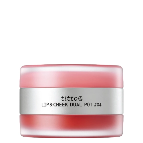 titto - Lip & Cheek Dual Pot - Duo do Ust i Policzków - #04 First Blossom/Flush Issue - 10g