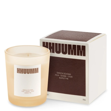 HHUUMM - Świeca Sojowa - Figa, Sosna, Cedr, Bursztyn - 70g