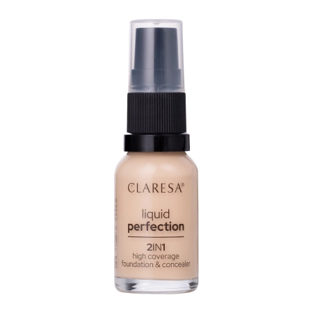 Claresa - Liquid Perfection 2in1 - Korektor i Podkład Kryjący 2w1 - 101,5 Vanilla - 18g