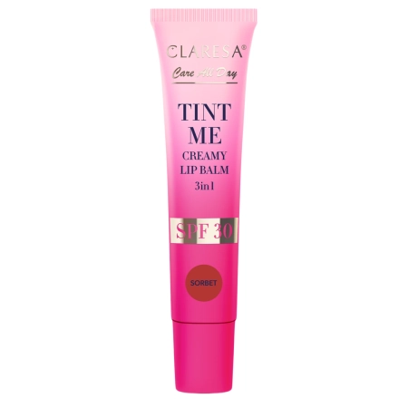 Claresa - Tint Me Creamy Lip Balm 3in1 SPF 30 - Koloryzujący Balsam Do Ust Z Filtrem SPF 30 - Sorbet - 12 ml