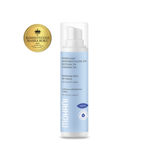 Mohani - Regenerujący Krem Barierowy z Ektoiną 2%, Kompleksem Mikrobiotycznym 5% i Ceramidem NP - 50ml