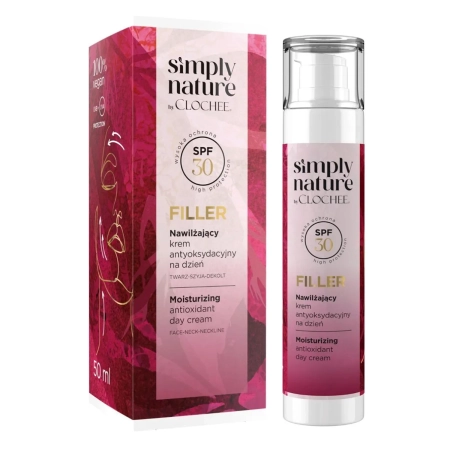 Clochee - Simply Nature Filler - SPF 30 Nawilżający Krem Antyoksydacyjny na Dzień - 50ml