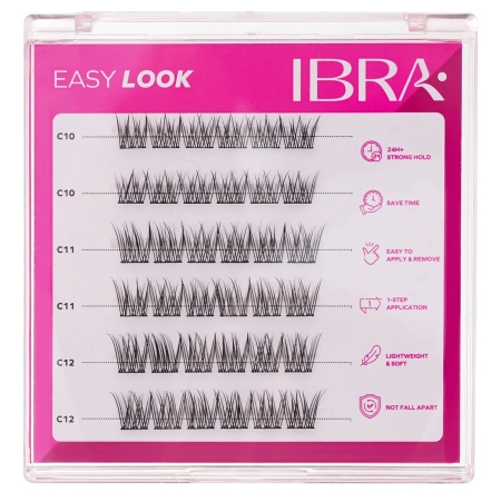  Ibra Makeup - Kępki Rzęs Samoprzylepne - Easy Look - 3mm