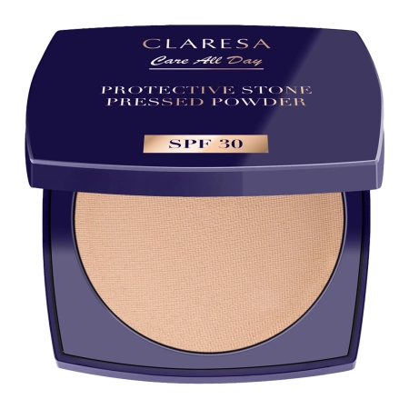 Claresa - Protective Stone Pressed Powder SPF 30 - Puder Prasowany Utrwalający z Filtrem SPF 30 - 10g