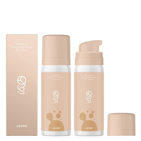 LOVRO - Bubble Foundation - Podkład o Napowietrzonej Rozświetlającej Formule - 04 Sunny - 50ml 
