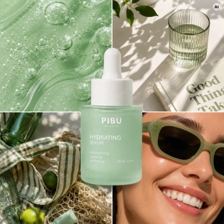 PIBU Beauty - Hydrating Serum - Nawilżające Serum do Twarzy z Peptydami Miedziowymi - 30ml