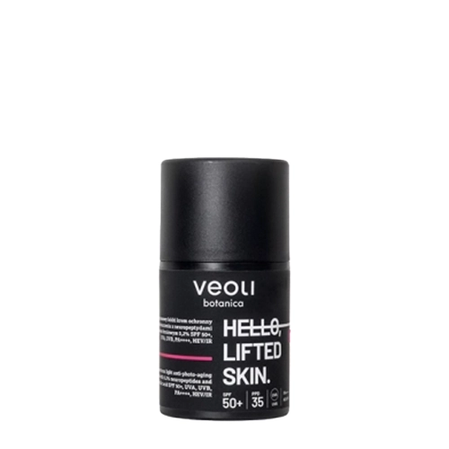Veoli Botanica - Hello, Lifted Skin - Szerokopasmowy Lekki Krem Ochronny Przeciw Fotostarzeniu SPF 50+, UVA, UVB, PA++++, HEV/IR - 50ml