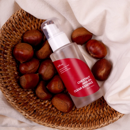 Isntree - Chestnut AHA 8% Clear Essence - Esencja do Twarzy z Kwasem Mlekowym i Glikolowym - 100ml OUTLET