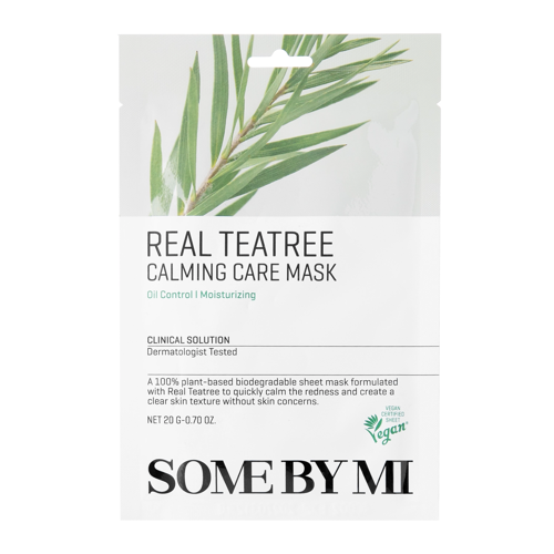 Some By Mi - Real Teatree Calming Care Mask - Łagodząca Maska w Płachcie - 20g