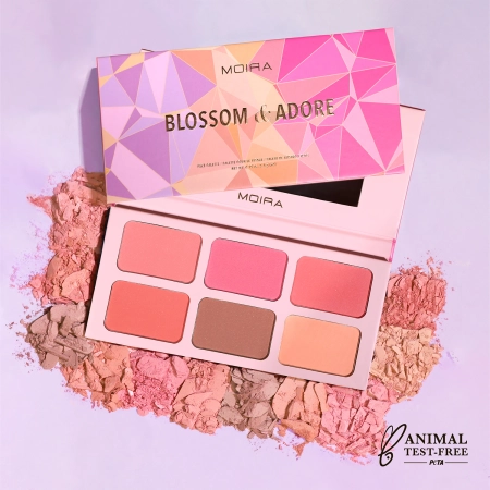 Moira - Blossom & Adore Palette - Paleta Róży - 6x5,6g