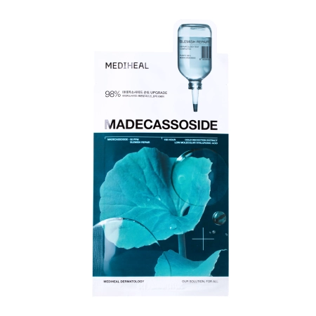 Mediheal - Madecassoside Essential Mask Blemish Repair - Regenerująco-Łagodząca Maska w Płachcie do Twarzy - 1szt/24ml