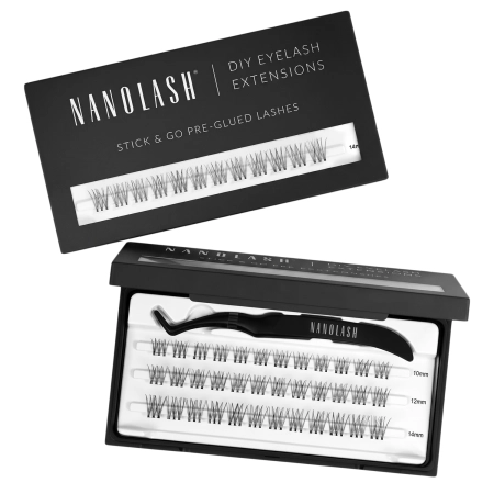 Nanolash - Stick & Go Pre-Glued Lashes - Kępki Rzęs z Klejem - Innocent - 1 opak.