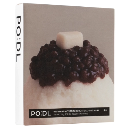 PO:DL - Red Bean Panthenol Coolfit Gelfting Mask Set - Zestaw Kojących Masek Żelowych do Twarzy - 4x33g