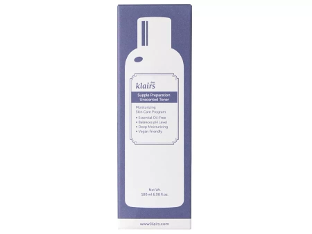Klairs - Supple Preparation Unscented Toner - Nawilżająco-Wygładzający Tonik do Twarzy - 180ml