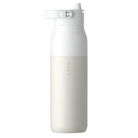 LARQ - Bottle PureVis 2 - Inteligentna, Samoczyszcząca Butelka Filtrująca, Światło UV-C - Granite White - 1L
