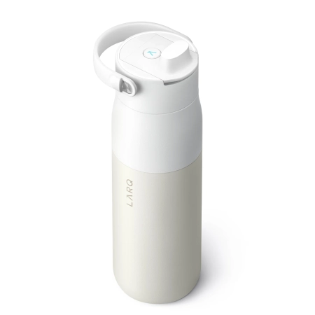 LARQ - Bottle PureVis 2 - Inteligentna, Samoczyszcząca Butelka Filtrująca, Światło UV-C - Granite White - 680ml 