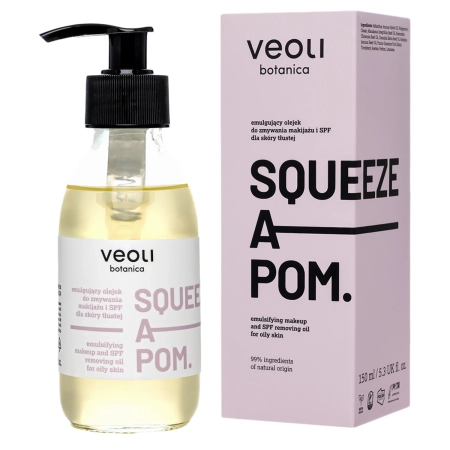 Veoli Botanica  - Emulgujący Olejek do Zmywania Makijażu i SPF dla Skóry Tłustej - 150ml