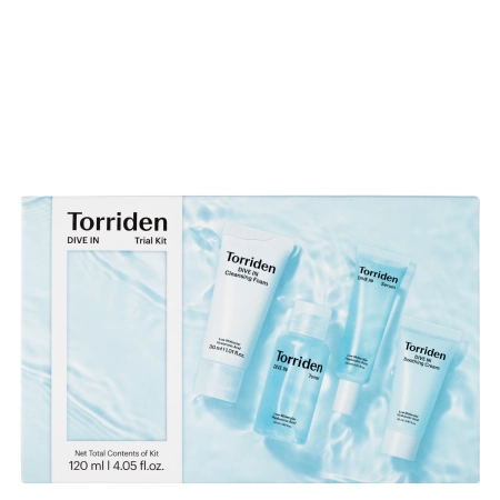 Torriden - Dive-In Trial Kit - Zestaw Kosmetyków Nawilżających do Twarzy - 50ml+30ml+20ml+20ml
