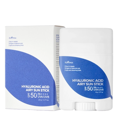 Isntree - Hyaluronic Acid Airy Sun Stick SPF 50+ PA ++++  - Krem Przeciwsłoneczny w Sztyfcie - 22g