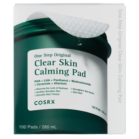 COSRX - One Step Original Clear Skin Calming Pad - Łagodzące Płatki Oczyszczające dla Skóry Problematycznej - 280ml/100szt