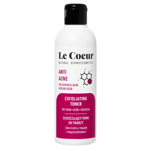 Le Coeur - Anti Acne - Złuszczający Tonik Kwasowy do Twarzy - 200ml