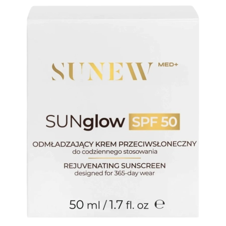 SunewMed+ - SUNglow SPF50 Odmładzający Krem Przeciwsłoneczny do Twarzy - 50ml