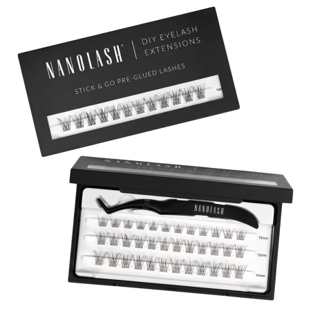 Nanolash - Stick & Go Pre-Glued Lashes - Kępki Rzęs z Klejem - Classy - 1 opak.