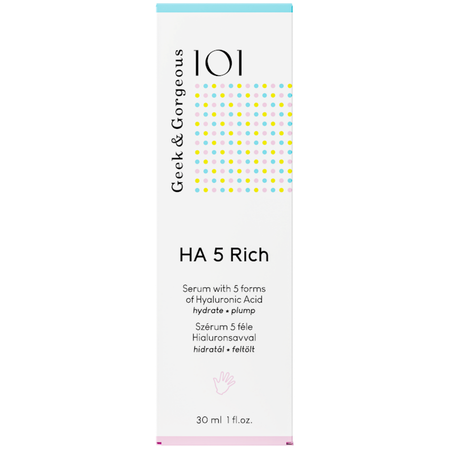 Geek & Gorgeous  - HA 5 Rich - Serum z 5 Formami Kwasu Hialuronowego do Skóry Suchej i Odwodnionej - 30ml