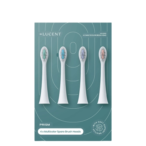 Be Lucent - Prism Toothbrush Heads - Wymienne Końcówki do Szczoteczki - Multicolor - 4szt