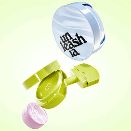 Unleashia - Satin Wear Healthy-Green Cushion - Wkład + Gąbeczka - Satynowy Podkład w Poduszce - 46N Burnt Umber - 15g