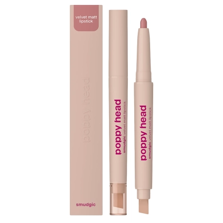 Poppy Head - Smudgic Velvet Matt Lipstick - Matowa Pomadka w Kredce - 04 Bare Illusion - 0,85g   