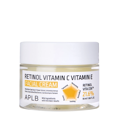 APLB - Retinol Vitamin C Vitamin E Facial Cream - Krem do Twarzy z Retinolem i Witaminami C i E - 55ml