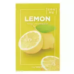The SAEM - Natural Lemon Sheet Mask - Maska w Płacie z Ekstraktem z Cytryny - 21 ml