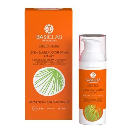 BasicLab - Prewencja i Antyoksydacja - Lekka Emulsja Ochronna SPF50+ PPD 52,3 - 50ml