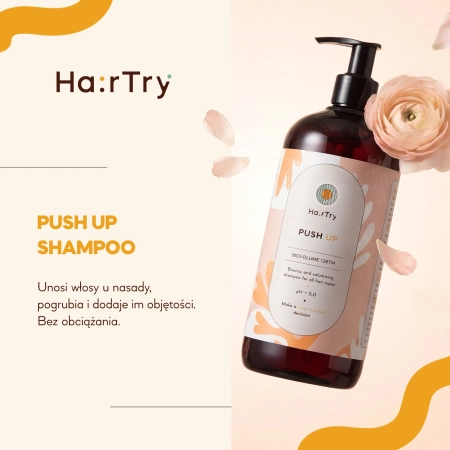 HairTry - Push Up - Szampon dodający sprężystości i objętości - 500ml