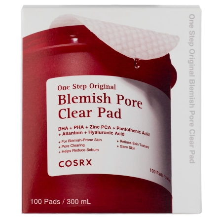 COSRX - One Step Original Blemish Pore Clear Pad - Płatki Oczyszczające na Niedoskonałości - 300ml/100szt