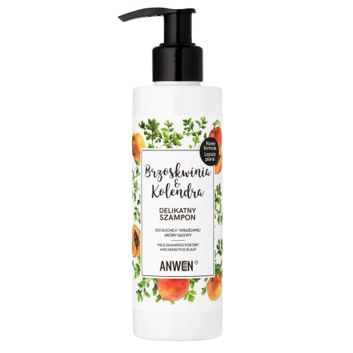 Anwen - Brzoskwinia i Kolendra - Szampon do Suchej i Wrażliwej Skóry Głowy - 200ml