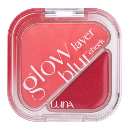 LUNA - Glow Layer Blur Cheek - Duo Róży do Policzków - 10 Cherry Compote - 8,5g