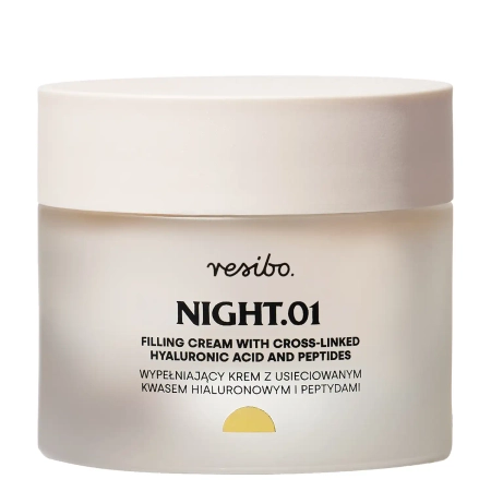 Resibo - NIGHT.01 - Wypełniający Krem z Usieciowanym Kwasem Hialuronowym i Peptydami - 50ml