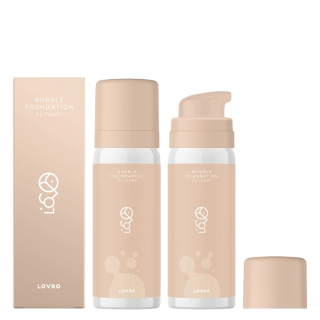 LOVRO - Bubble Foundation - Podkład o Napowietrzonej Rozświetlającej Formule - 01 Ivory - 50ml