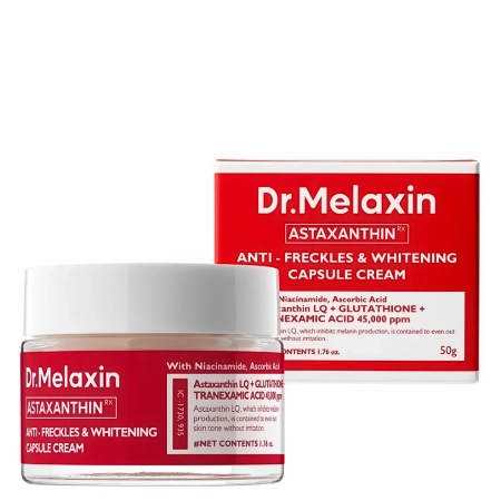 Dr.Melaxin - Astaxanthin Anti-Freckles and Whitening Capsule Cream - Rozjaśniający Krem Odmładzający z Astaksantyną - 50g