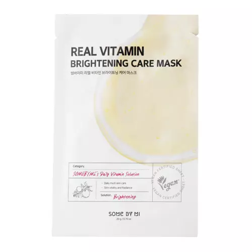 Some By Mi - Real Vitamin Brightening Care Mask - Rozjaśniająca Maska w Płachcie - 20g