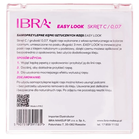 Ibra Makeup - Kępki Rzęs Samoprzylepne - Easy Look - 3mm