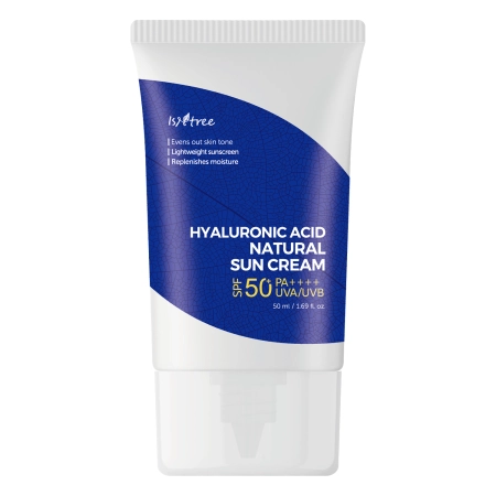Isntree - Hyaluronic Acid Natural Sun Cream SPF50+/PA++++ - Krem z Filtrem Mineralnym - 50ml  OUTLET
