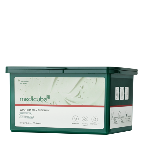 Medicube - Super Cica Daily Quick Mask - Zestaw Kojących Masek do Twarzy w Płachcie - 30szt/300g